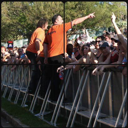 Framelock Crowd Barriers - control crowds